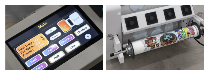 MEST Print DTF printer smart touch control panel&take-up and unwind mechanism of the DTF printer MEST Print DTF printer smart touch control panel&take-up and unwind mechanism of the DTF printer